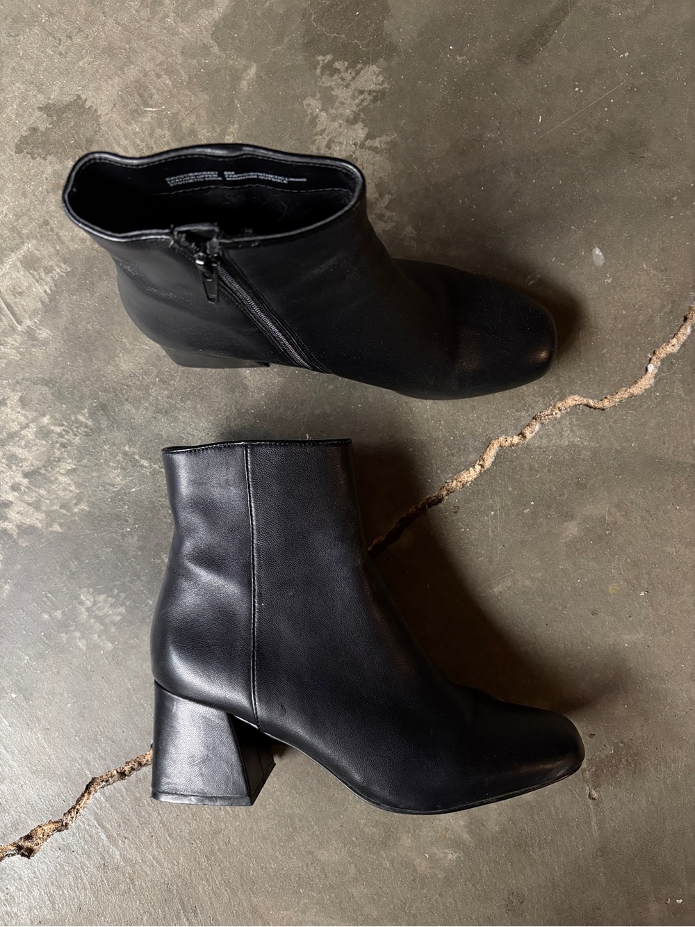 Steve Madden Leather Heeled Side Zip Booties